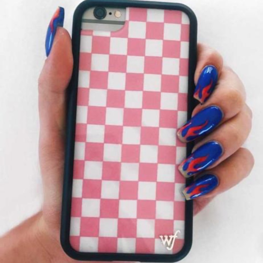 pink checkered wildflower case FLASH SALE!!!!